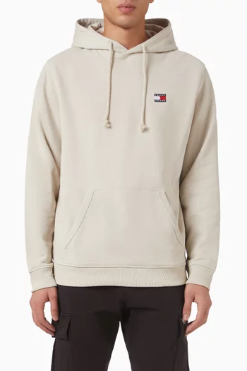 كنزة بغطاء رأس وشارة مزيج قطن