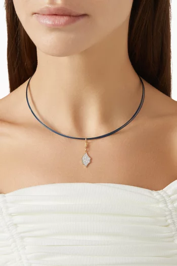 قلادة كاسباه مرصعة بالماس ذهب أصفر عيار 18