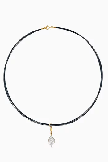 قلادة كاسباه مرصعة بالماس ذهب أصفر عيار 18