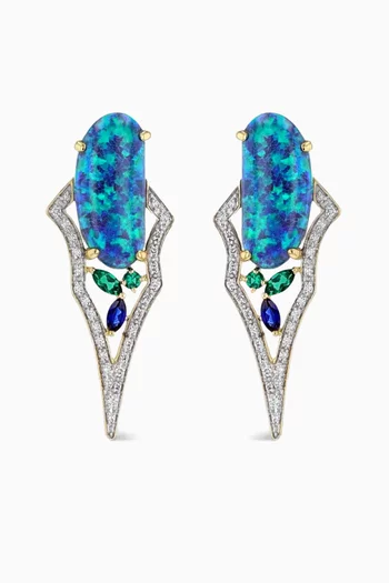 أقراط كاسباه ذهب أصفر عيار 18