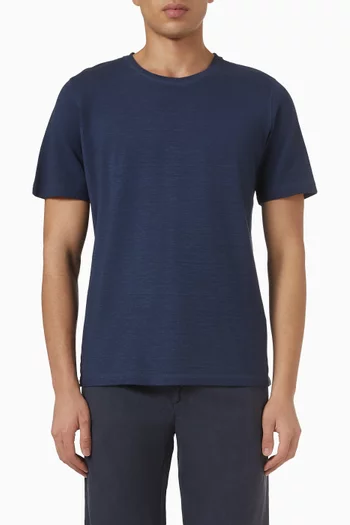Regular Fit Crewneck T-shirt in Linen