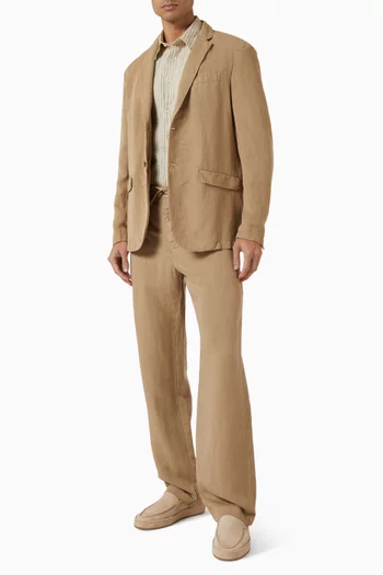 Single-breasted Blazer in Linen
