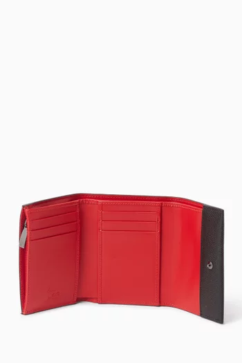 محفظة مون كريست بتصميم رفيع جلد عجل حبيبي