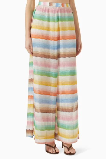 Cover-up Slit Pants in Rayon Blend