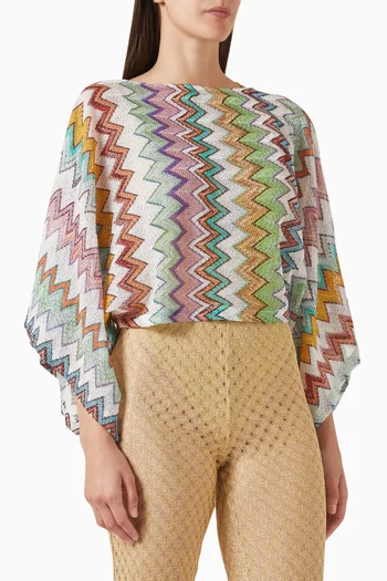 Zigzag Blouse in Viscose Blend