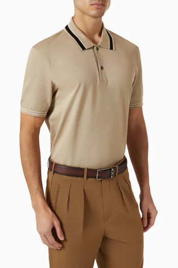 حزام بحلية جانشيني بوجهين وإبزيم مربع جلد