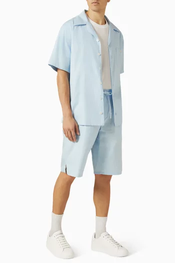 Monogram Logo Shorts in Cotton