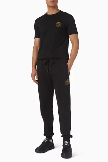 Heraldic Logo-patch Sweatpants in Cotton-jersey