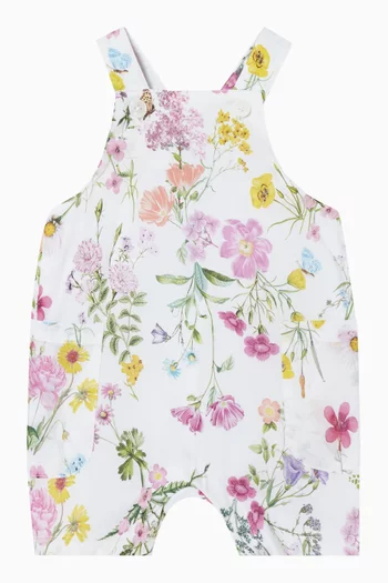 Ivy Print Overalls in Cotton