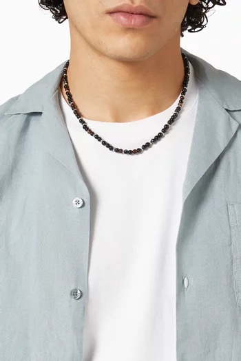 قلادة بأحجار عقيق أسود