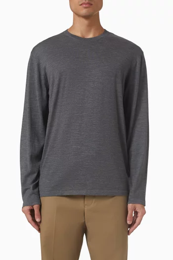 Crewneck Knit Sweater in Virgin Wool