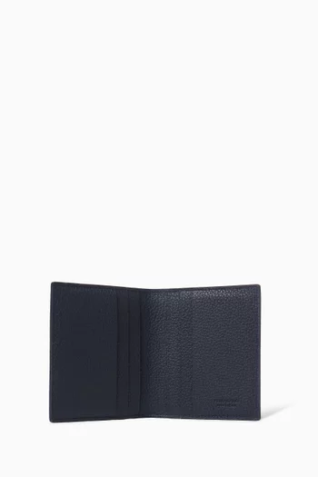 Monogram Card Holder in Calfskin & Coated Fabric