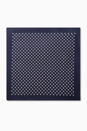Printed Pocket Square in Silk