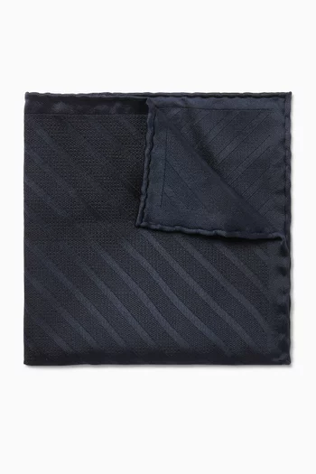 Striped Pocket Square in Silk