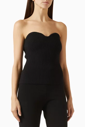 بلوزة بصدرية نسيج مضلع