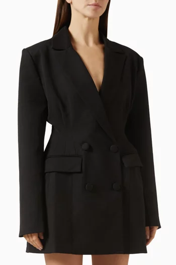 Double-breasted Dress in Wool