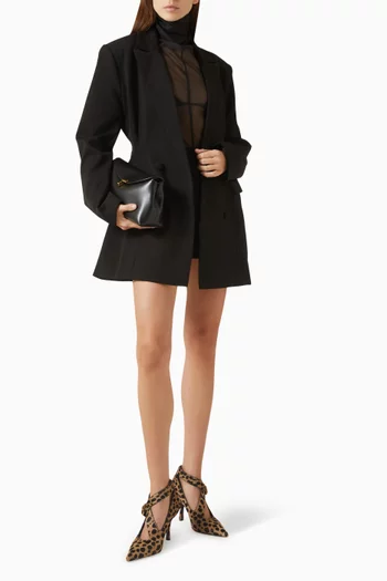 Contoured Mini Skirt in Wool