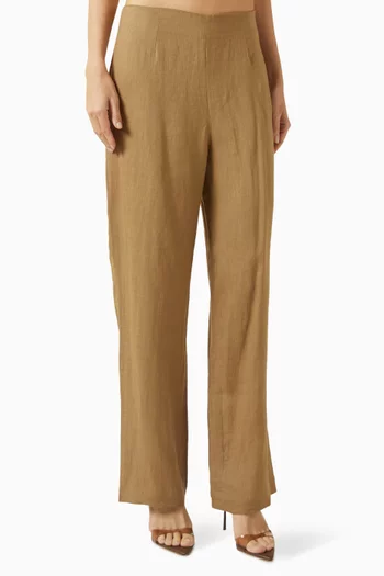 Wide-leg Pants in Linen