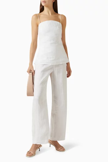 Wide-leg Pants in Linen