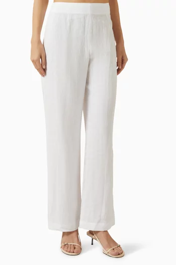 Wide-leg Pants in Linen
