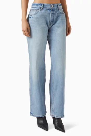 Low-rise Baggy Jeans in Cotton-denim