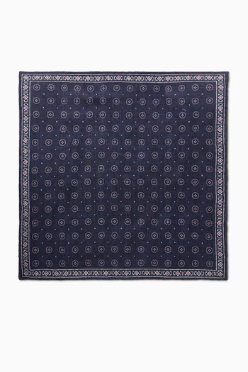 Printed Pocket Square in Silk