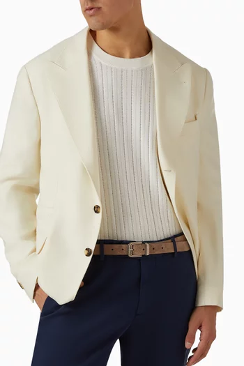 حزام بوجهين جلد