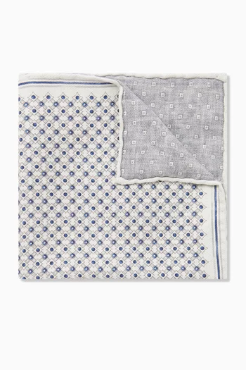 Printed Pocket Square in Silk