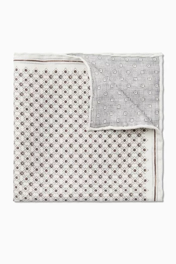 Printed Pocket Square in Silk