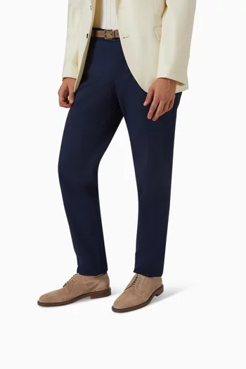 Reversed Derby Shoes in Suede