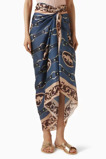 De La Falaise Sarong in Cotton-silk