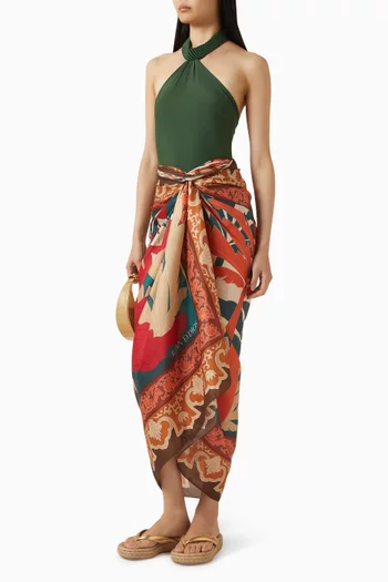 De La Falaise Sarong in Cotton-silk