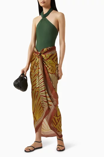 De La Falaise Sarong in Cotton-silk