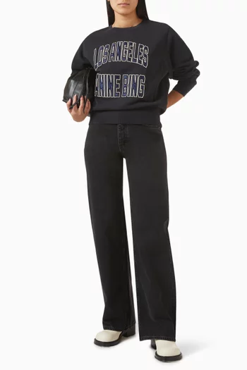 سويت شيرت هاري مطرز بشعار الماركة قطن وجيرسيه