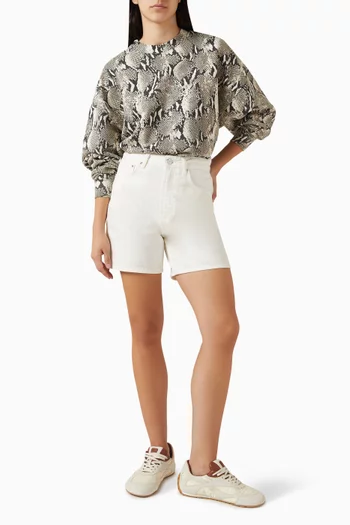 Miles Python-print Sweatshirt in Fleece