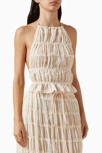 بلوزة جولييت برباط حول الرقبة جورجيت