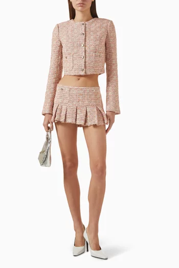 جاكيت قصير بجيوب خارجية تويد