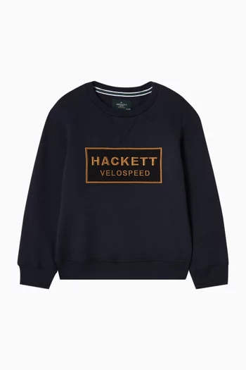 سويت شيرت رالي بفتحة رقبة مستديرة صوف