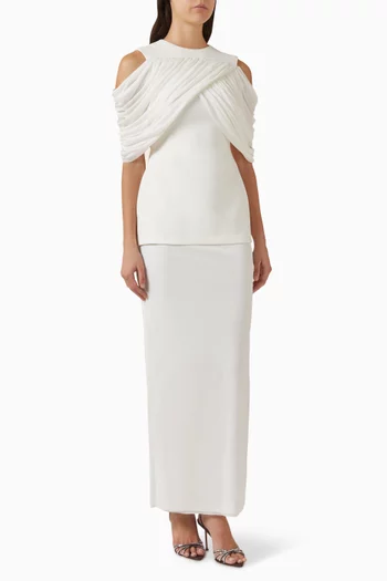 فستان فيفيان قماش بدل تويل وجيرسيه لامع