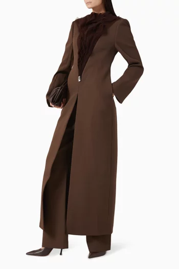 بنطال كارميليا بقصة ساق مستقيمة قماش بدل تويل