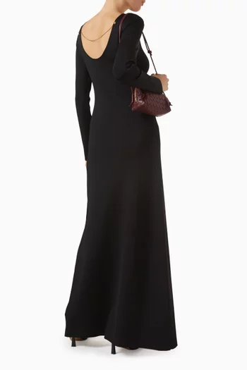 فستان مزين بسلسلة بعقدة فيسكوز