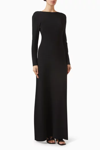 فستان مزين بسلسلة بعقدة فيسكوز