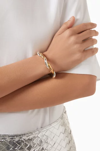 سوار بتصميم ساردين فضة إسترلينية مطلية ذهب عيار 18