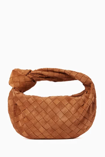 Mini Jodie Top-handle Bag in Intrecciato Suede