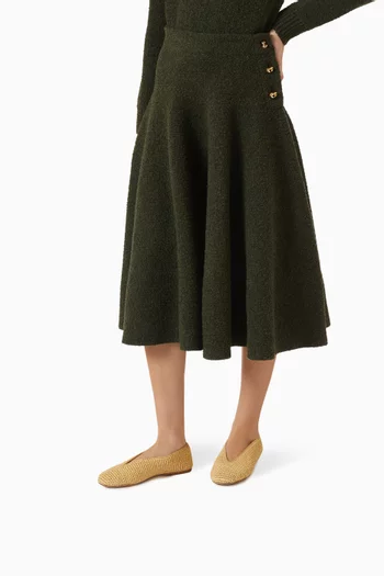 Rosa Ballet Flats in Raffia