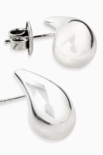 أقراط كاندي بتصميم قطرة فضة إسترلينية