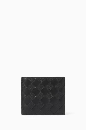 Bi-Fold Wallet in Intrecciato Leather