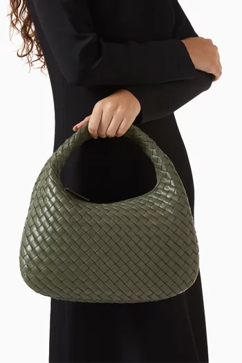 Small Veneta Shoulder Bag in Intrecciato Leather