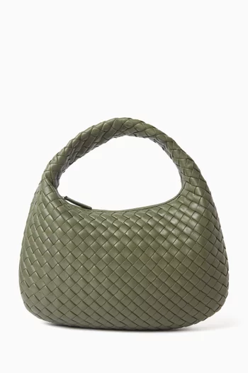 Small Veneta Shoulder Bag in Intrecciato Leather