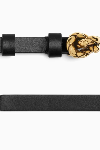 Knot Belt in Calfskin Leather